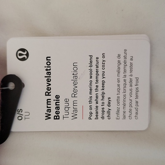 NWT Lululemon Warm Revelation PinkTide Wordmark Beanie - Picture 5 of 5